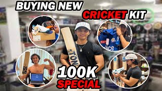 100K SUBSCRIBERS HOGAYE 😍  84000 Ka Bat Buying New Cricket Kit  Indoor Net Practice [upl. by Kussell489]