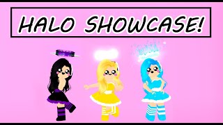 HALO SHOWCASE 2019 Winter Light and 2018 Halloween Halos  Roblox Royale High [upl. by Yanaj896]