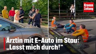 Ärztin mit EAuto im Stau „Lasst mich durch“  kronetv NEWS [upl. by Jeggar268]