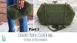 Crochet Purse  Clutch bag  Part 1 [upl. by Cherianne]