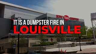 Kentucky fans took over the Yum Center Scenes from UofL dumpster fire [upl. by Gnap]