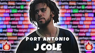 J Cole  Port Antonio  Rhymes Highlighted 2nd Verse [upl. by Eirolav]