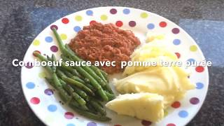 Cornboeuf Sauce Tomate avec Pomme de Terre Puré [upl. by Michon146]