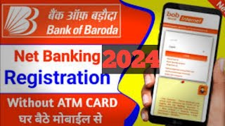 bob net banking registration  bob net banking registration without atm card [upl. by Notyarb]