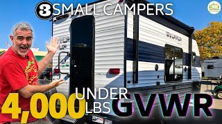 3 Camper Trailers Under 4000 lbs GVWR With Bathrooms [upl. by Nwahsit]