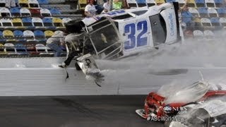 Daytona 500 Race Goes On After Dramatic Crash [upl. by Kylstra474]