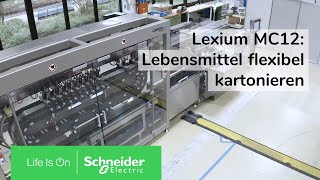 Lexium MC12  Flexibler Kartonierer für die Lebensmittelindustrie  Schneider Electric [upl. by Heindrick]