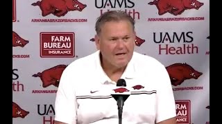 Sam Pittman Georgia KJ Jefferson Treylon Burks injury updates Arkansas Razorbacks football 9272021 [upl. by Gnaig281]