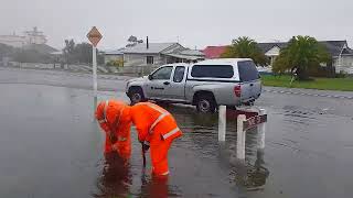 Westroads Hokitika team kept the water at bay on the 11th of Jan 2018 [upl. by Ahsatsana]