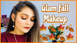 GLAM FALL MAKEUP TUTORIAL  Get Ready with Me  Nesath Khusbu [upl. by Orville]