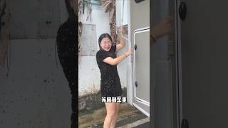 The rain came in pleasant weather  😱 Carriage house wooden artist  shortvideo [upl. by Aivuy568]