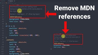 How to Remove MDN references Developer Hub  vscode MDN DeveloperHub [upl. by Saiff]