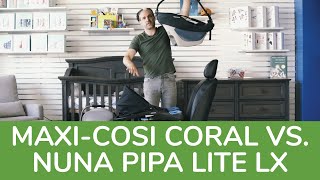 Nuna Pipa Lite LX vs Maxi Cosi Coral XP 2020  Infant Car Seat Comparison  Infant Car Seat Review [upl. by Rehpotsyrk202]