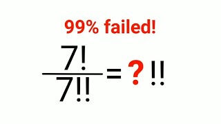 7 ÷ 7 Literally 99 didnt know how to do itmaths mathematics factorial [upl. by Eyr760]