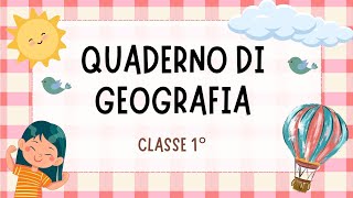 GEOGRAFIA  CLASSE PRIMA quaderno con disegni e schede per la scuolaprimaria [upl. by Llecrup]