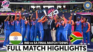 India vs South Africa ICC T20 World Cup 2024 Final Match Highlights  IND Vs SA Highlights [upl. by Gemmell]