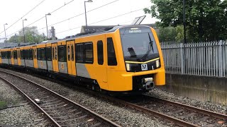 tone Tyne amp Wear Metro Class 555005 enters Chillingham Road [upl. by Kaleena170]