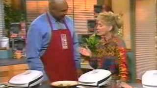 1996 George Foremans Lean Mean Fat Reducing Grilling Machine Infomercial Part 1 [upl. by Annotahs]