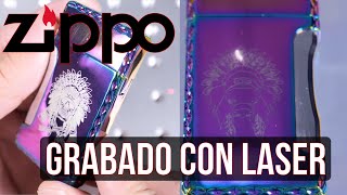 Encendedores ZIPPO grabados con laser fibra optica [upl. by Lekkim]