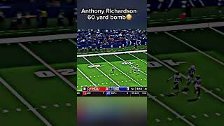 Anthony Richardson 60 yard bomb 😳 fyp [upl. by Allebara673]