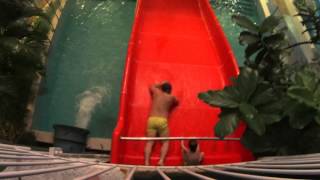 Zipping Down the Family Water Slide at Aquaticum [upl. by Ael]