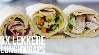 3x Lekkere Lunchwraps  OhMyFoodness [upl. by Aratnahs]