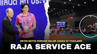 Jadi Raja Service ACE Di Thailand  DetikDetik Farhan Halim Juara di Pentas Liga Voli Thailand [upl. by Notluf]