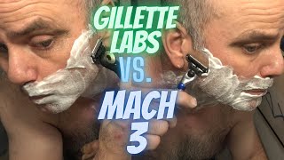 Gillette Mach 3 VS Gillette Labs Exfoliating Razor  3 Blade Razor VS 5 Blade [upl. by Leticia]