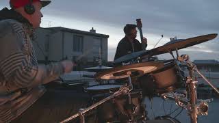 Jungle Drummer amp Andy Waterworth on Paris Rooftop  Live Electronica Electronic Drums [upl. by Twila84]