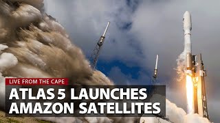 Watch live Atlas 5 rocket launches first Amazon Kuiper satellites from Cape Canaveral [upl. by Long]