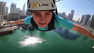 XLINE Dubai Zipline  The Worlds Longest Urban Zipline [upl. by Daley307]