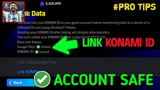 How To Link Konami ID eFootball 2024 Mobile  Backup Account [upl. by Rehotsirhc20]