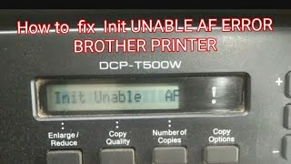 I Fixed the Brother Printer AF Error [upl. by Brubaker]