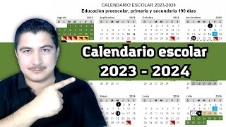 Calendario escolar 2023  2024  Anteproyecto [upl. by Amati]