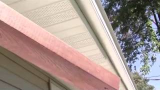 Installing vent above existing metal soffit [upl. by Ilehs]