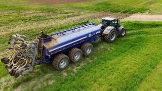 hauling slurry newholland farming injection slurry tractor country [upl. by Heringer]