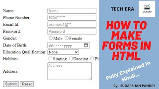 Learn How To Make Registration Form In HTML [upl. by Alysoun]