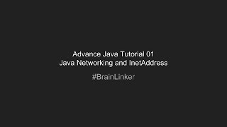 Advance Java Tutorial 01 Java Networking and InetAddress [upl. by Aisaim561]