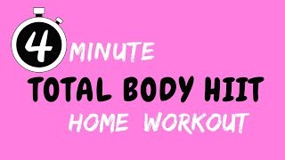 4 MINUTE WORKOUT  HOME HIIT WORKOUT ROUTINE FULL BODY TONE AND SUITABLE FOR BEGINNERS WORKOUT [upl. by Benedict675]