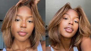 Watch Me Dye My Natural Hair Honey Blonde PT2 [upl. by Joly48]