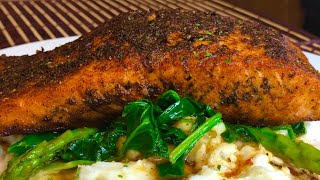 The Best Blackened Salmon Recipe foodie tasty winnipeg manitoba jamaican salmon salmonrecipe [upl. by Jamaal]