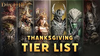 Tier List ThanksGiving  Dragonheir Silent Gods [upl. by Atworth]