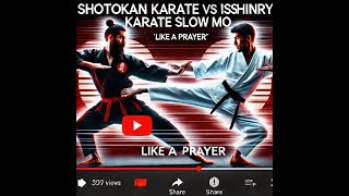 Shotokan Karate vs Isshinryu Karate Slow Mo fight Like a Prayer Choir Version [upl. by Ahsiri424]