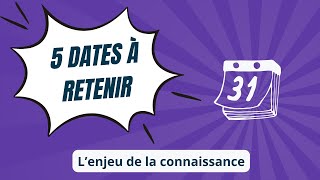 HGGSP 5 dates en moins de 2 min sur le thème 6 La connaissance [upl. by Alboran]