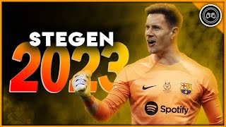 MarcAndré ter Stegen 202223 ● The Giant ● Incredible Saves amp MasterClass in passes  HD [upl. by Yelahs574]