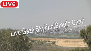 Gaza Live Live from Ashkelon overlooking northern Gazas skyline  Single Cam [upl. by Leandra]