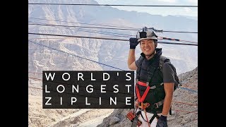 Worlds Longest Zipline  Jebel Jais  Ras Al Khaima  UAE [upl. by Redle]