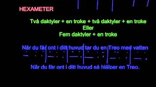 Versfötter och versmått HEXAMETER LIMERICK HAIKU [upl. by Nilra]