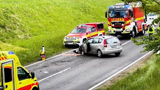 PROMETNA NESREČA Posredovanje GARS Kranj vozilo 13 PGD Bistrica pri TržičuNMP Tržič Policija [upl. by Ardnossak]