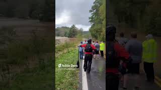 First Day of Helene  New River Outside Boone NC Flooding at 20 ft Above Average Heights 92725 5pm [upl. by Lesak]